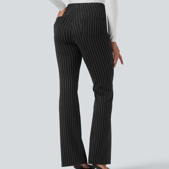 Forever 21 Pants - vintage striped trousers black dress slacks high waist glamour fashion y2k pants